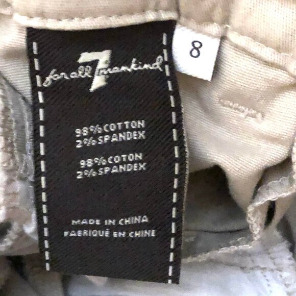 NWT 7 FOR ALL MANKIND Comfort Super Stretch Chinos Khaki Pant Classic Jogger 8 - Picture 6 of 6